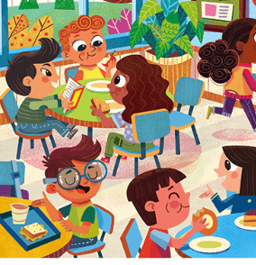 Concealed Cafeteria Scene