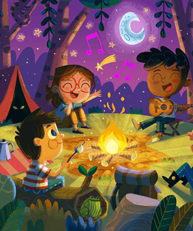 Concealed Camping Scene