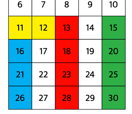 Thirty-Number Grid