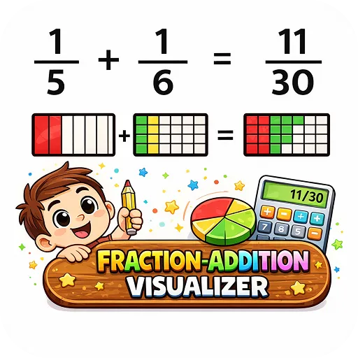 Fraction Addition Visualizer