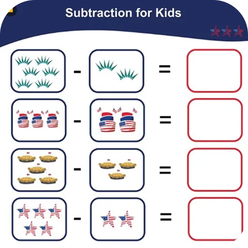 Subtraction Flash Cards